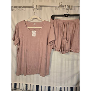 Women's SWOMOG Pink Pajama Set L